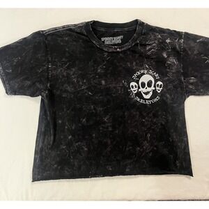 Spooky Scary Skeletons Crop Top Size M/L Grunge
